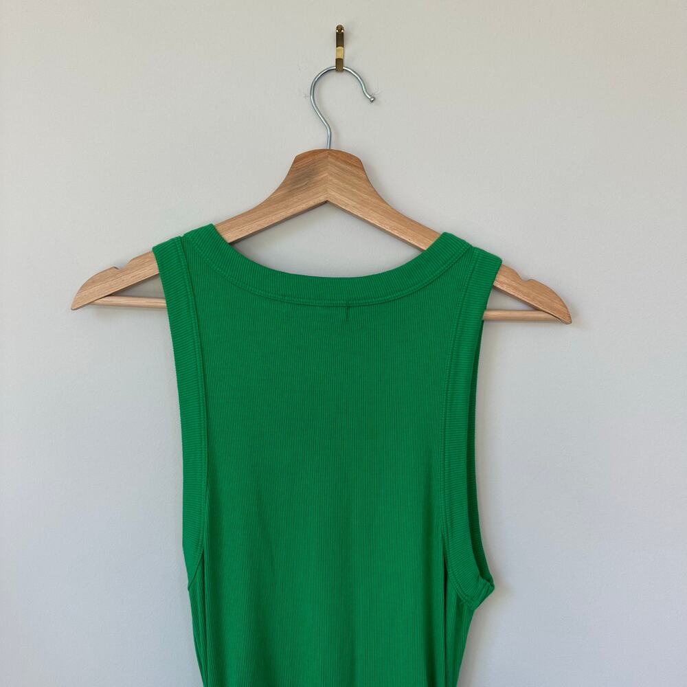 Michael Stars Wren Ribbed Midi Dress Field Green M - Picture 7 of 10